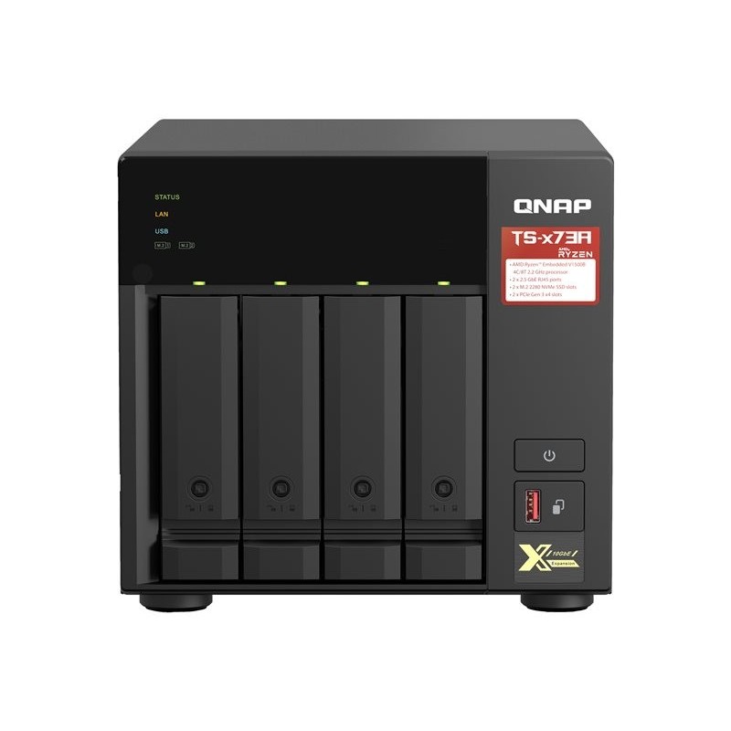 NAS QNAP TS-473A-8G/ 4 Bahías 3.5″- 2.5″/ 8GB DDR4/ Formato Torre