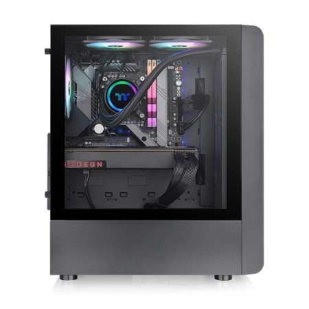 Caja ordenador gaming thermaltake s200 tg argb negro atx 2 x usb 3.0 3 x 120mm