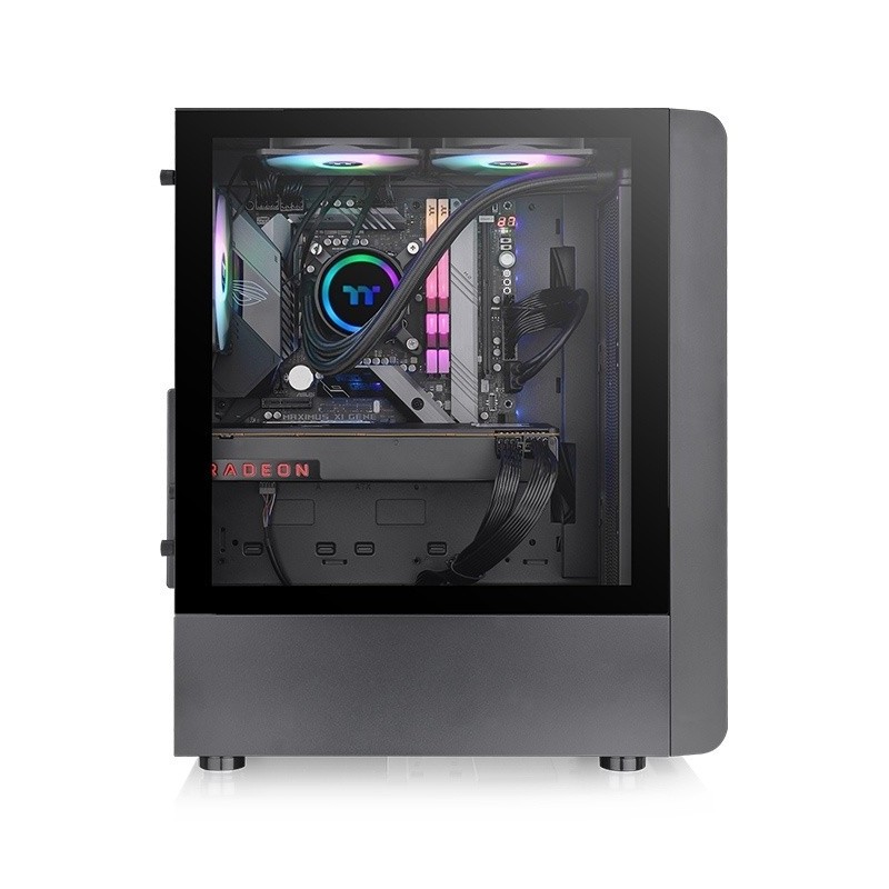 Caja ordenador gaming thermaltake s200 tg argb negro atx 2 x usb 3.0 3 x 120mm