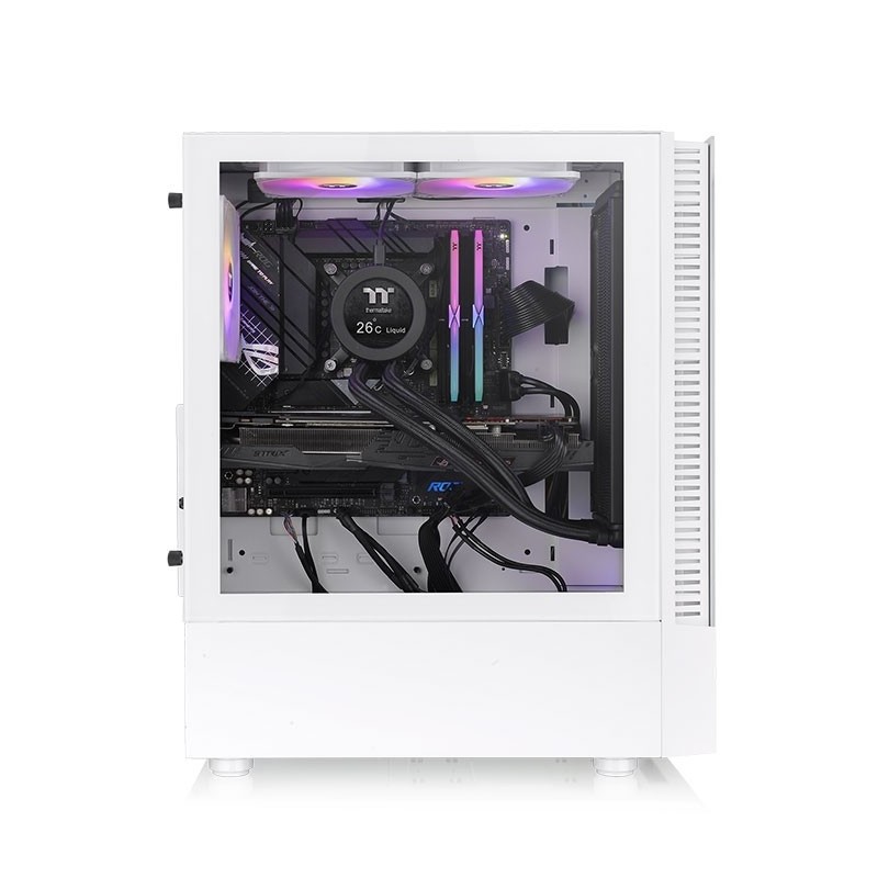 Caja ordenador gaming thermaltake view 200 tg snow atx 2 x usb 3.0 3 x 120mm argb