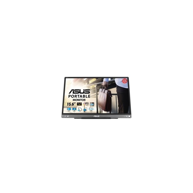 Monitor Portátil Asus ZenScreen MB16ACE 15.6″/ Full HD/ Plata y Negro