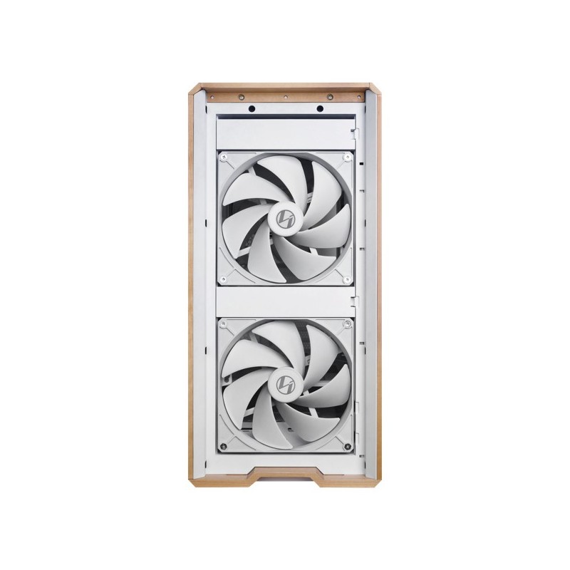 Caja ordenador gaming lian li lancool 217 atx cristal templado madera blanca