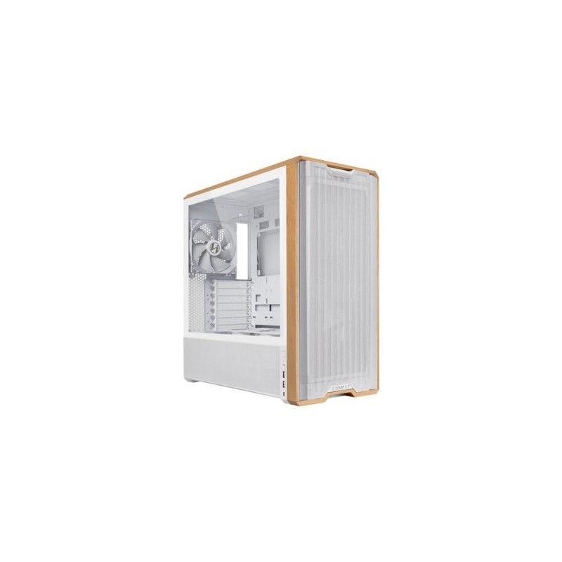 Caja ordenador gaming lian li lancool 217 atx cristal templado madera blanca