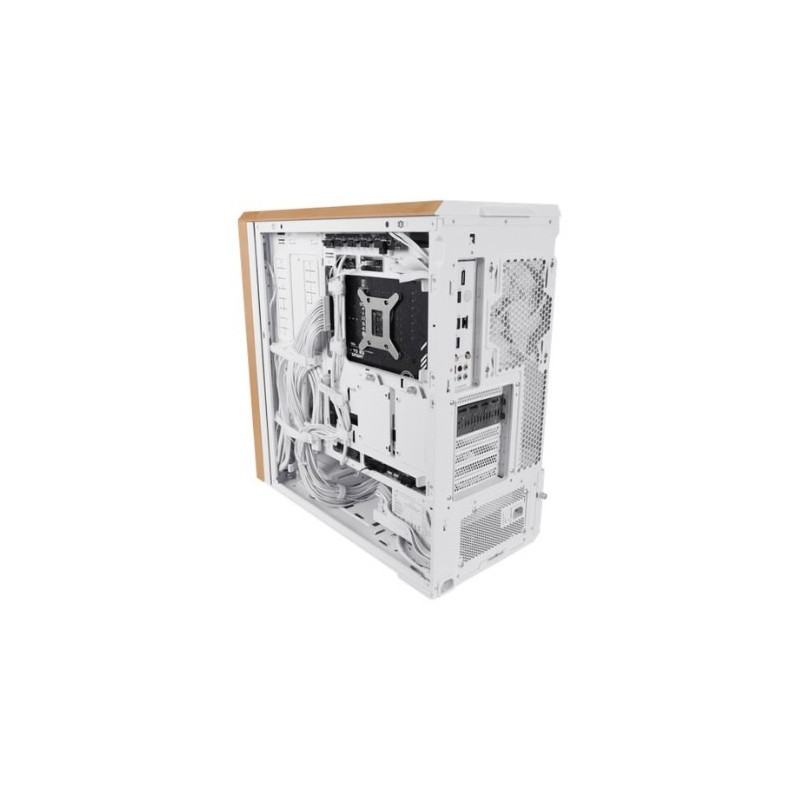 Caja ordenador gaming lian li lancool 217 atx cristal templado madera blanca