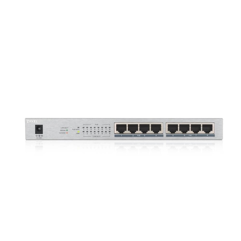 Switch 8 puertos zyxel - gestionable - poe - full duplex 10 - 100 - 1000