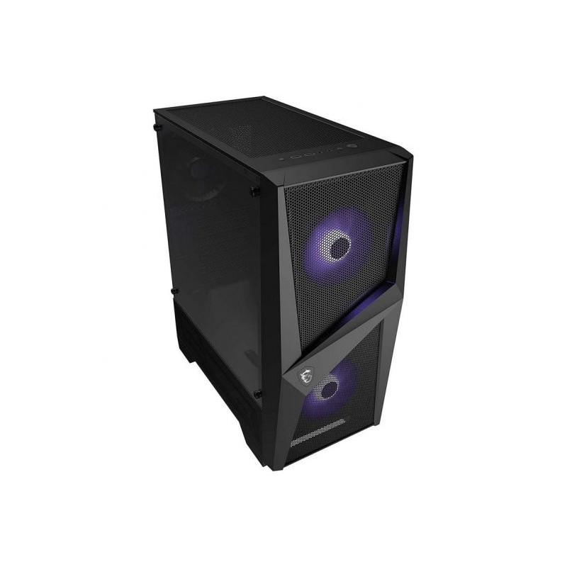 Caja ordenador gaming atx msi mag forge 100m rgb - 2x vent 120mm rgb - cristal templado - negro