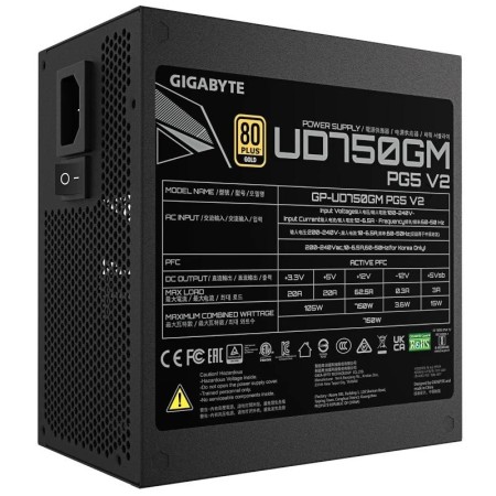 Fuente alimentacion gigabyte gp - ud750gm pg5 v2 gaming atx 750w