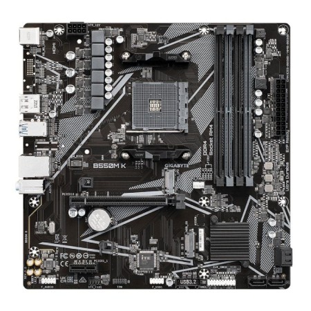 Placa Base Gigabyte B550M K Socket AM4/ DDR4/ PCIe 4.0/ Micro ATX