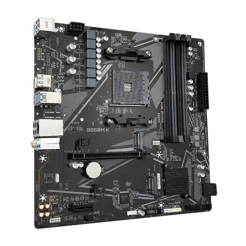 Placa Base Gigabyte B550M K Socket AM4/ DDR4/ PCIe 4.0/ Micro ATX