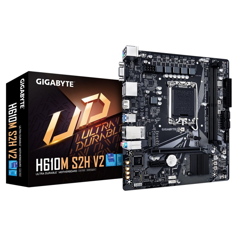 Placa Base Gigabyte H610M S2H V2 Socket 1700/ DDR5/ PCIe 4.0/ Micro ATX