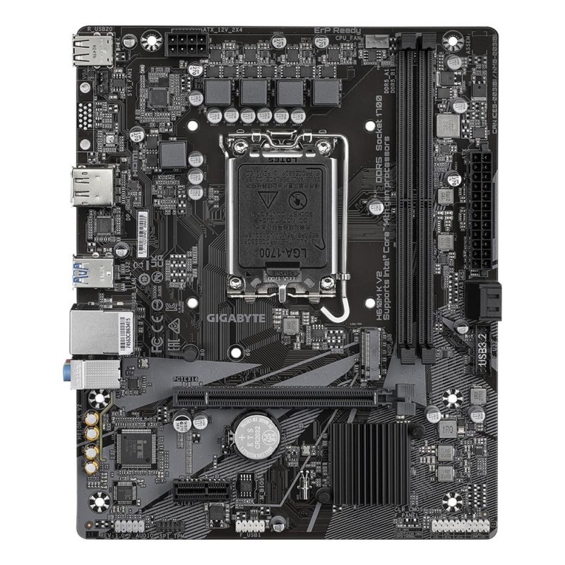 Placa base gigabyte h610m k v2 matx lga 1700 - 2x ddr5 - 2x sata 6gb - s
