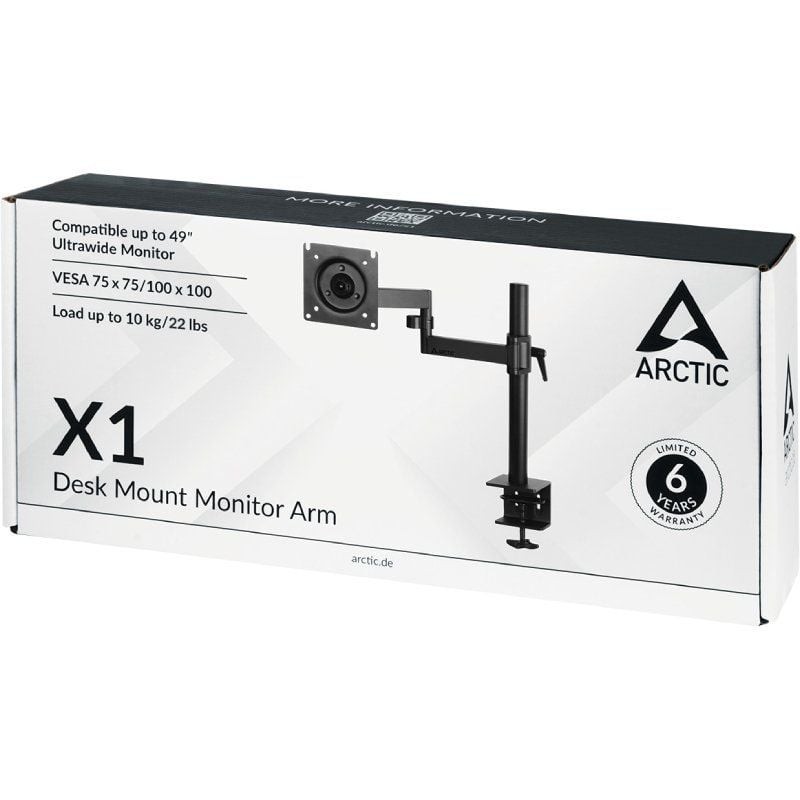 Soporte de Mesa para Monitor Arctic X1/ Giratorio/ Inclinable/ hasta 10kg