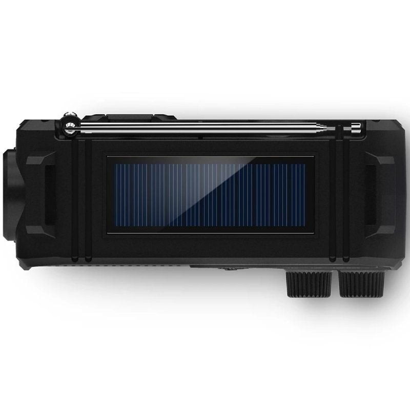 Radio Portátil Philips TAR1609/ a Pilas/ con Batería/ Linterna/ Placa Solar/ Negra