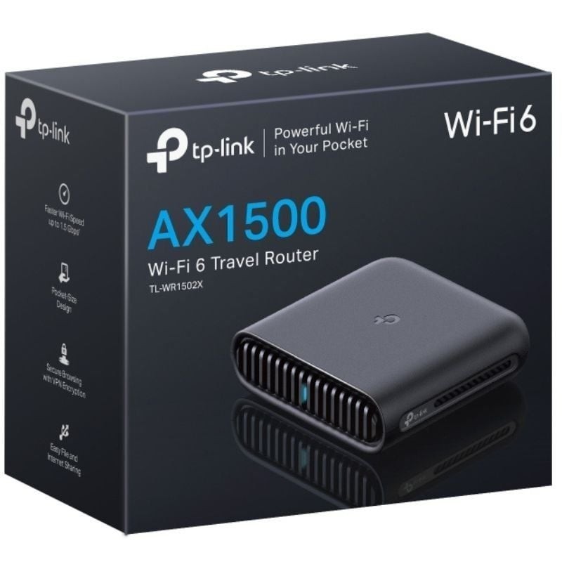 Router de Viaje Inalámbrico 4G Móvil TP-Link TL-WR1502X 1500Mbps/ 2.4GHz 5GHz/ WiFi 802.11ax/ac/n/a/b/g/n