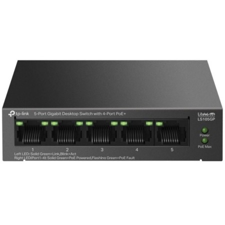 TP-Link LS105GP Switch 4xGb PoE+ 1xGb 65w