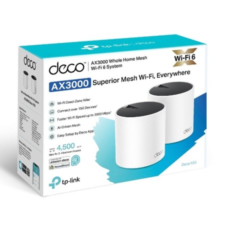 Sistema Mesh TP-Link Deco X55 3000Mbps/ 2.4GHz 5GHz/ Pack de 2