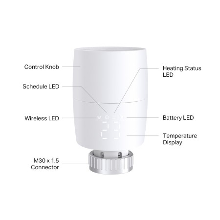Valvula de radiador termostatica inteligente tp - link ke100