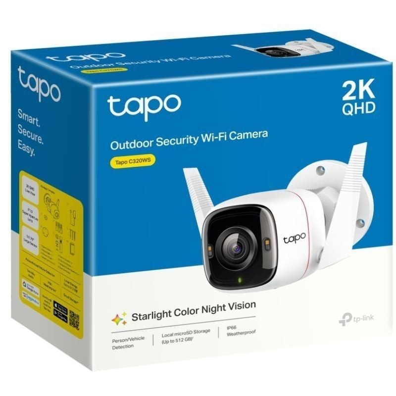 Cámara de Videovigilancia TP-Link Tapo C320WS/ Visión Nocturna/ Control desde APP