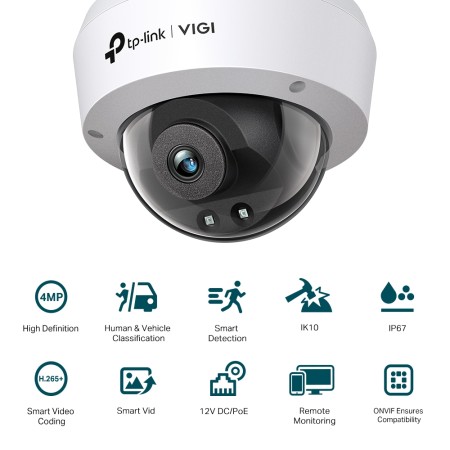 Camara de seguridad wifi tp - link vigi c240i (2.8mm) 2k ip67