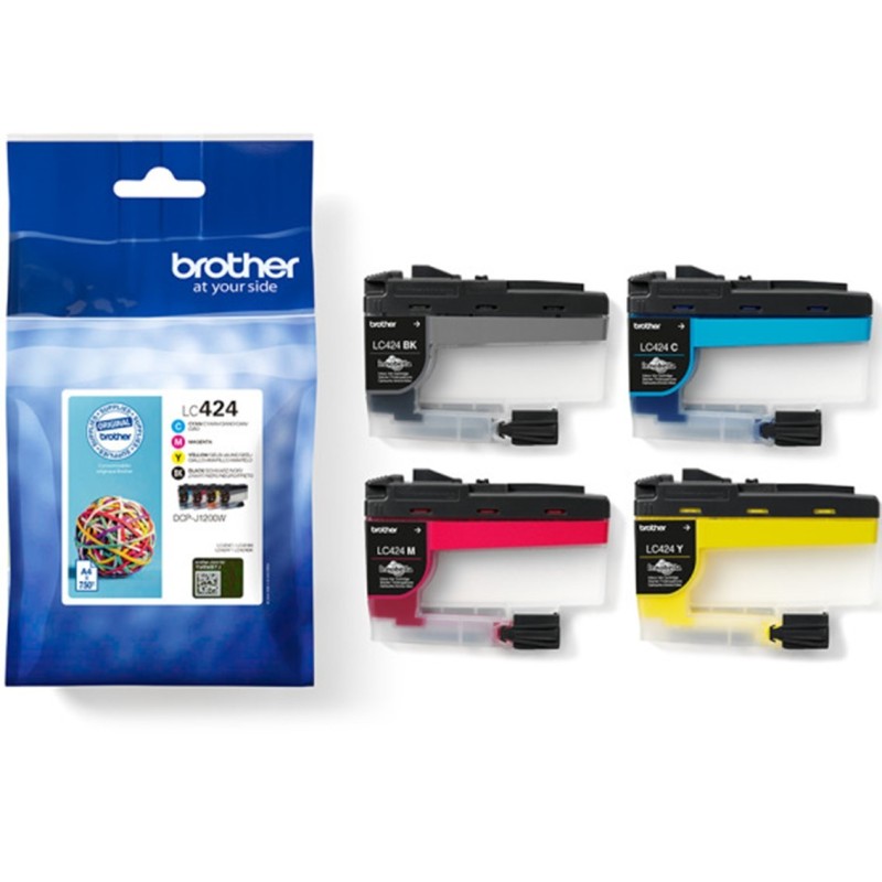 Cartucho de Tinta Original Brother LC424VAL/ Multipack/ Cian/ Magenta/ Amarillo/ Negro