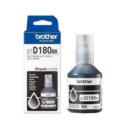 Botella tinta brother btd180bk negra 5000 paginas