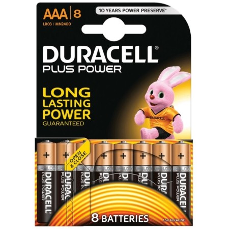 Pack de 8 Pilas AAA Duracell Plus Power Boost DPBLR3B8/ 1.5V/ Alcalinas