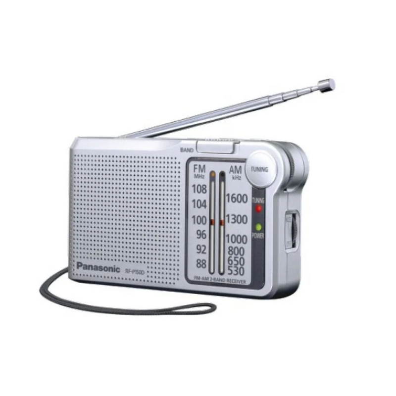 Radio Portátil Panasonic RF-P150D/ con Batería/ a Pilas/ Plateada