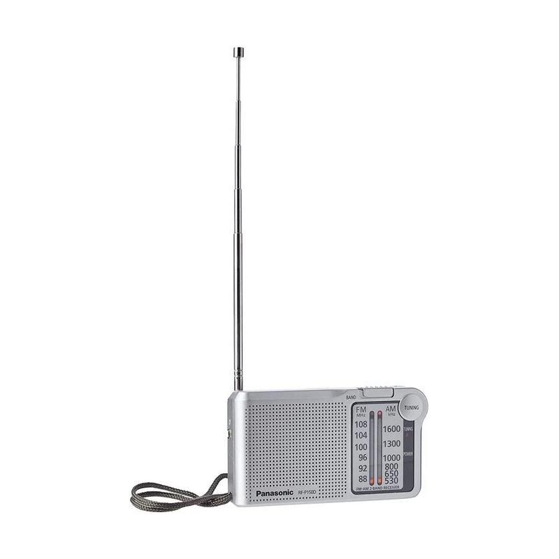 Radio Portátil Panasonic RF-P150D/ con Batería/ a Pilas/ Plateada