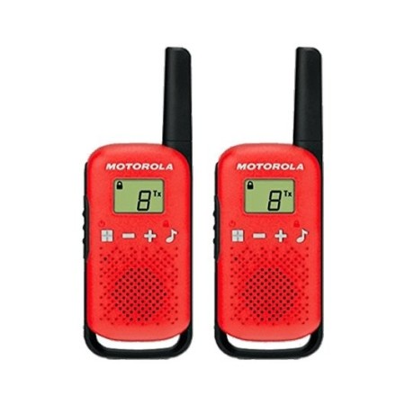 MOTOROLA T42 Walkie Talkie 4Km 16CH Rojo Duo