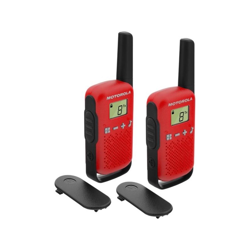 MOTOROLA T42 Walkie Talkie 4Km 16CH Rojo Duo
