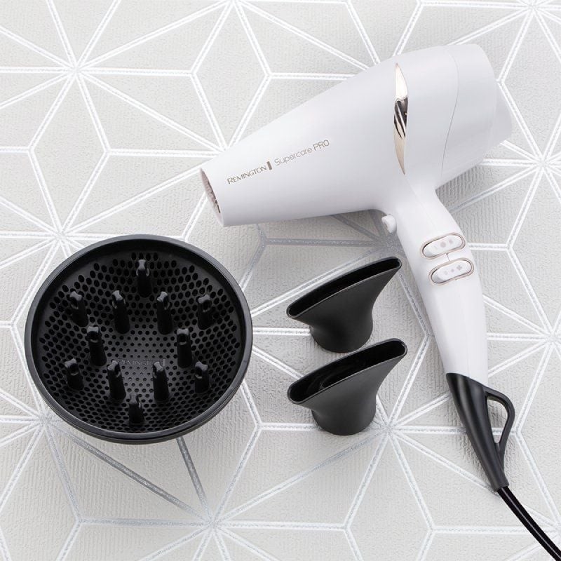 Secador Remington SuperCare Pro 2200 AC7200W/ 2200W/ Iónico/ Blanco