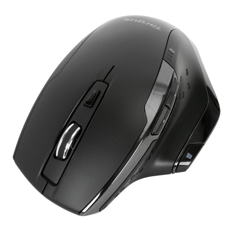 Mouse raton ergonomico targus bluetrace wireless inalambrico antimicrobiano negro