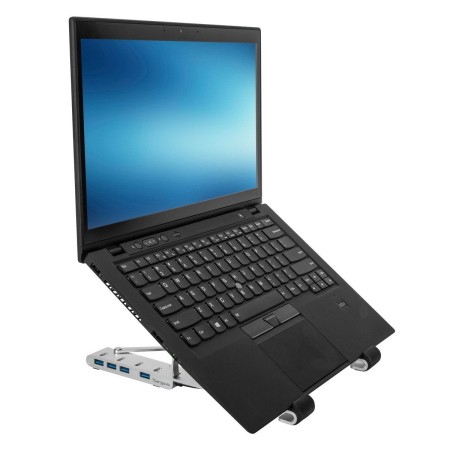 Base para portatil targus con hub integrado 4x usb - a plata