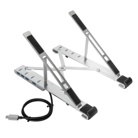 Base para portatil targus con hub integrado 4x usb - a plata