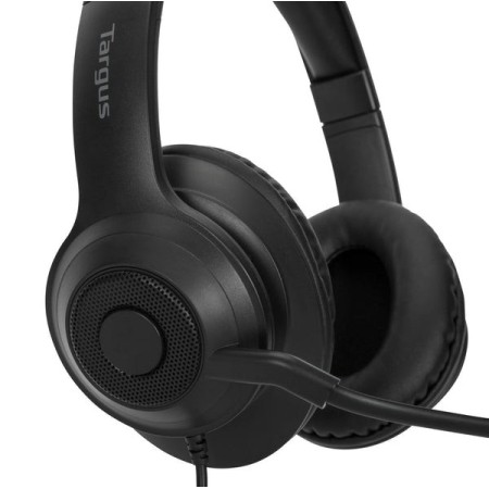 Auriculares stereo targus alambrico negro usb