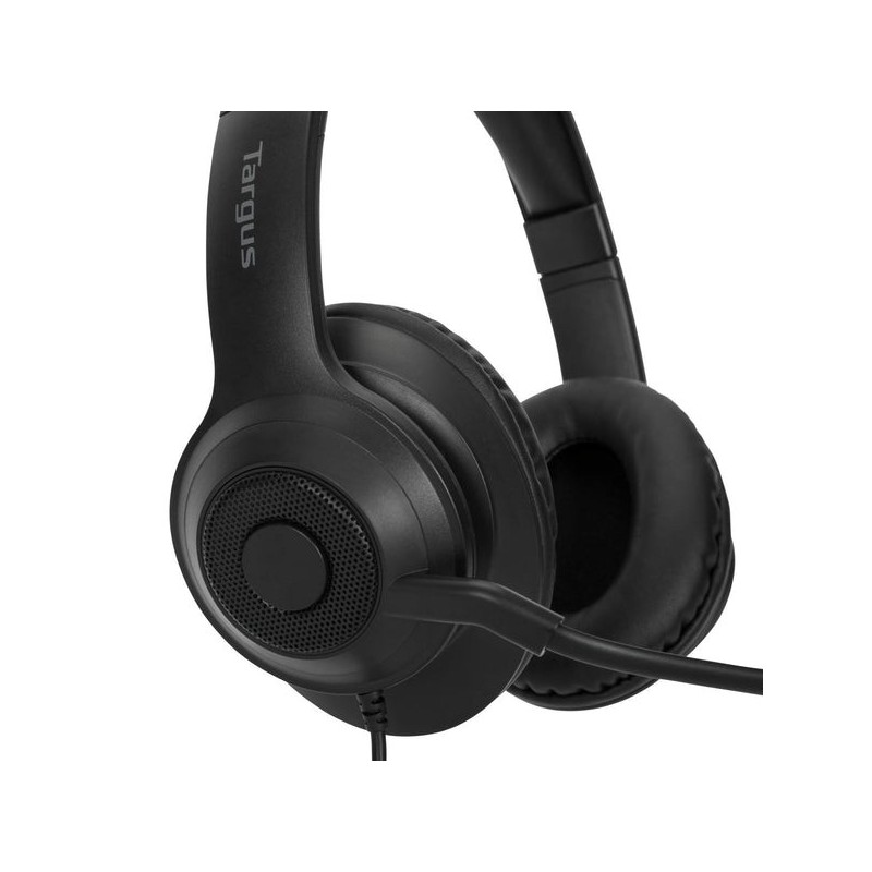 Auriculares stereo targus alambrico negro usb