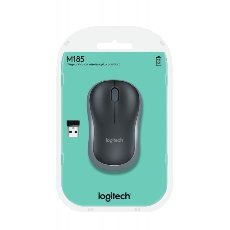Logitech Ratón Inalámbrico M185 Negro