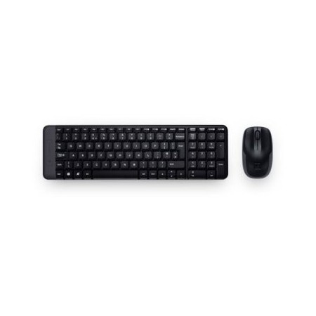 Teclado + mouse logitech mk220 wireless inalambrico negro portugues