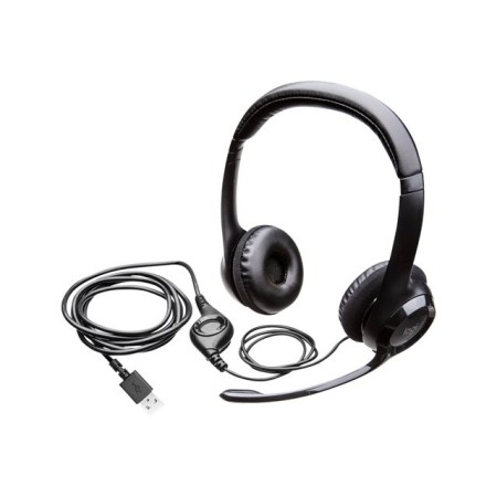 Logitech Auricular+Mic H390 USB Negro