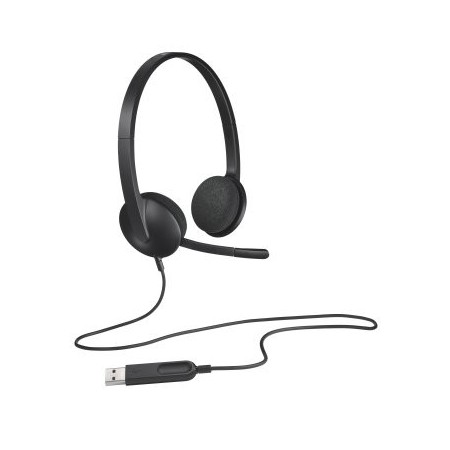 Auriculares Logitech H340/ con Micrófono/ USB/ Negros