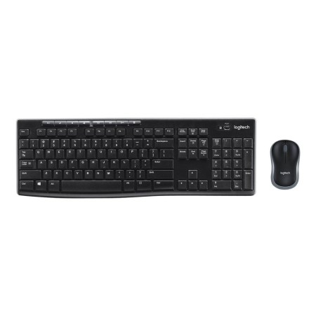 Teclado + mouse logitech mk270 optico wireless inalambrico usb 2.0 negro