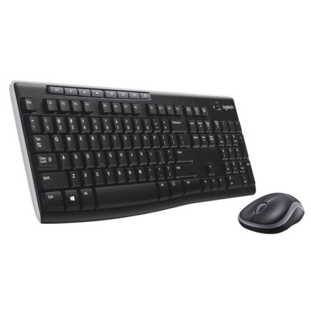 Teclado + mouse logitech mk270 optico wireless inalambrico usb 2.0 negro