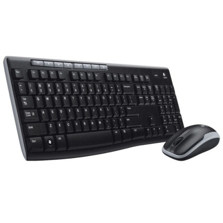 Teclado + mouse logitech mk270 optico wireless inalambrico usb 2.0 negro