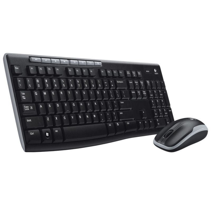 Teclado + mouse logitech mk270 optico wireless inalambrico usb 2.0 negro