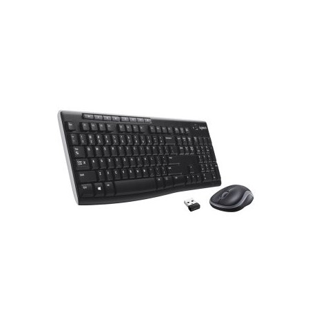Teclado + mouse logitech mk270 optico wireless inalambrico usb 2.0 negro