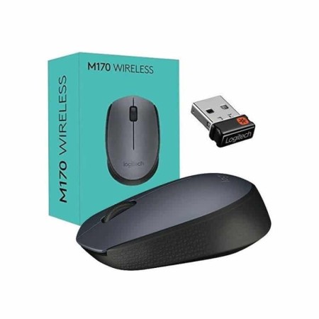 Mouse raton logitech m170 optico wireless inalambrico gris