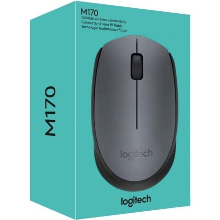 Mouse raton logitech m170 optico wireless inalambrico gris