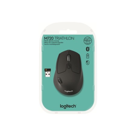 Mouse raton logitech m720 optico wireless y bluetooth inalambrico triathlon