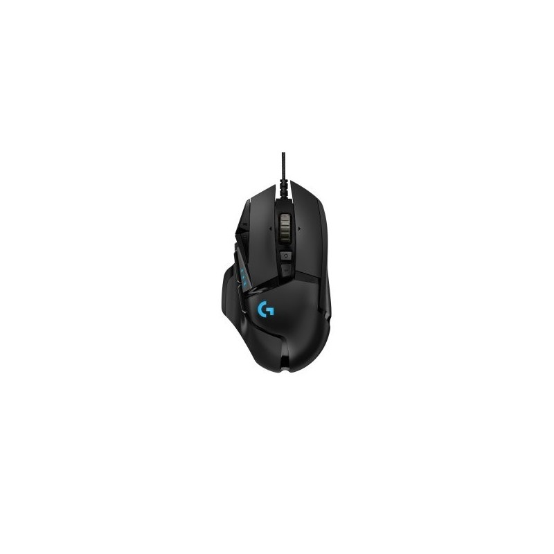 Ratón Gaming Logitech G502 Hero/ Hasta 25600 DPI/ Negro
