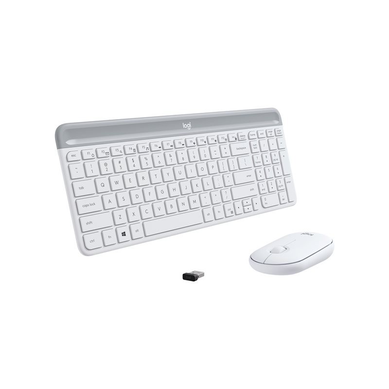 Teclado + mouse logitech mk470 wireless inalambrico blanco
